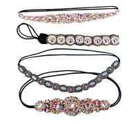 HAPINARY 4 Pezzi Fascia Per Chioma Strass Di Cristallo E Diamanti Per Donna Fascia Fatta A Mano Alla Moda