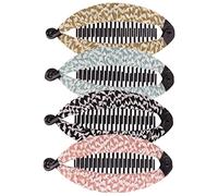 HAPINARY 4 Pezzi Fermagli A Banana Per Chioma Da Donna Fermagli Per Chioma Ricci Fermaglio A Banana Denti Ad Incastro Antiscivolo Spessi