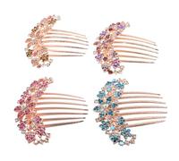 HAPINARY 4 Pezzi Fermagli Per Chioma Fiore Strass Accessori Decorativi Metallo Donna Matrimoni Feste Uso Quotidiano