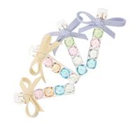 HAPINARY 4 Pezzi Fermagli per con Cristalli Colorati Mini Clips per Fermacapelli Eleganti e Leggeri per Tutti i Tipi di Adatti Quotidiane e Feste