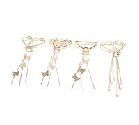HAPINARY 4 Pezzi Fermaglio Per Chioma A Farfalla Nappa Donna Accessorio Chioma Lega Zinco Colore Chic Elegante Per Compleanni Matrimoni Feste
