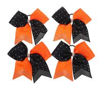 HAPINARY 4 Pezzi fiocchi di allegri accessori per il tifo per ragazze accessori per per ragazze per la scuola Banda per inchino da cheerleader stoffa