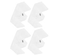 HAPINARY 4 Pezzi Guida Inferiore per Porta Doccia in Silicone Bianco Funzione Limitatrice Regolabile, Accessorio Innovativo per Box Doccia Scorrevole