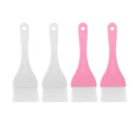 HAPINARY 4 Pezzi Pennelli Viso e Corpo Morbidi per Maschere Argilla e Burro Corpo Applicatori Trucco DIY Grandi Doppio Colore Rosa e Bianco Spazzole Vellutate per Applicazione Uniforme di