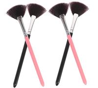 HAPINARY 4 Pezzi Pennello Per Fard A Ventaglio Manico Trucco E Cosmetici Pennello Per Cipria Professionale