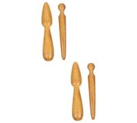 HAPINARY 4 Pezzi Per Digitopressione Dita Massaggio Terapia Strumento Punto Di Pressione Punto Massaggiatore Massaggiare Appuntito Bastoni Mano Portatile Di Legno Light Brown