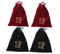 HAPINARY 4 pezzi Sacchetti Porta Asciugacapelli con Coulisse in Resistente Organizer da Viaggio Antigraffio per Phon Custodia Riutilizzabile e Lavabile per Hotel e Uso Domestico