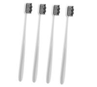 HAPINARY 4 Pezzi Spazzolini Viaggio Adulti Setole Morbide Piccoli Spazzolini Denti Adulti Viaggio Resistente Usura