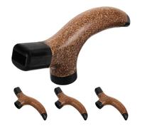 HAPINARY 4 Pezzi t maneggiare il bastone da trekking Maniglia di ricambio per bastoncino da passeggio Manico in canna per bastone da trekking Chocolate