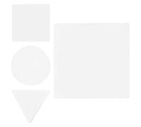 HAPINARY 4 Piastre in Gel per la Stampa - Piastra monotipo Riutilizzabile in Gel Trasparente - Forme Rotonde, triangolari, quadrate per lavori Fai da Te, Tecniche Miste, Scrapbooking