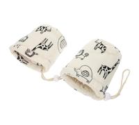 HAPINARY 4 Pz Coperchio Antigoccia Per Biberon Coperchi Per Biberon Scalda Biberon Protezioni Per Biberon Bambino Termico Involucro Del Biberon Dei Cartoni Animati Sherpa Bianca