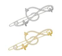 HAPINARY 4 Pz fermaglio laterale strass clip ad artiglio per folti accessorio per sposa mollette di perle di fata barrette forcine Forcina per ragazza molletta da donna lega