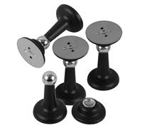 HAPINARY 4 Set Fermaporta Magnetico per Camper in Silicone Nero Set da 4 Pezzi, Limitatore di Arresto Porta Resistente alle Intemperie con Base Antiscivolo, per Roulotte e Rimorchi Durante