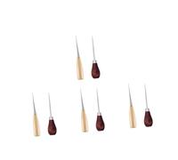 HAPINARY 4 Set Punteruoli da Cucito con Legno Strumenti DIY per Lavorazione Pelle Riparazione E Cucitura Artigianale per E Rilegatura Precisione E Durata Professionale 2 Pezzi*4