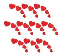 HAPINARY 40 pezzi di toppe a forma di cuore rosso per San - toppe a forma di cuore rosso da stirare - applicazioni ricamate da cucire per vestiti, jeans, gonne