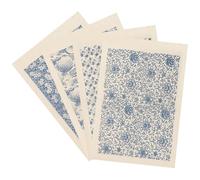 HAPINARY 4fogli Carta Transfer per Ceramica Decalcomania in Argilla Trasferimenti sotto Smalto Accessorio per Ceramica Decalcomania Transfer Tagliabile