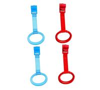 HAPINARY 4pezzi Anelli Di Trazione Per Lettino Per Ragazzo Ragazza Strumenti Per Aiutare i Ragazzo Camminare Design Confortevole e Leggero Materiale Affidabile e Resistente Senza Viti o