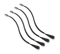 HAPINARY 4pezzi Clip Braid Ponytail Extensions Nero Treccia Lunga Frontale Laterale Parrucche Intrecciate Per Donne Ragazze Estensioni Capelli African Style