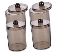 HAPINARY 4pezzi Contenitori Per Cotton Swab Con Barattoli Trasparenti Per Organizer Scatole Per e Batuffoli Per Vanity Ordinato