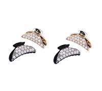 HAPINARY 4pezzi Fermaglio Per Capelli Donna Perle e Strass Fermagli Resistenti Per Capelli Lunghi o Corti Adatti Per Feste e Uso Quotidiano