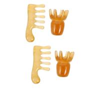 HAPINARY 4pezzi Gua Comb Per Scalpito Pettine Massaggiante Cera La Circolazione Lungi e