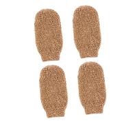HAPINARY 4pezzi Guanti Esfolianti Da Bagno Guanti Scrub Corpo Per Detergere e Strofinare Energicamente Per Viaggi e Uso Quotidiano