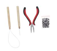 HAPINARY 4pezzi Kit Per Extension Ago Per Infilare e Cerchietti Extension Utensili Essenziali Per Applicazione e Rimozione