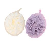 HAPINARY 4pezzi Palline Esfolianti Per Doccia Morbide Spugne Per Bagno Con Manico Per Esfoliare La Schiena e Rimuovere Le Imperfezioni Della Colori e Facili Da Pulire e Asciugare