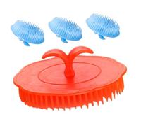 HAPINARY 4pezzi Pettine Stimolante Per Capelluto Esfoliante Per Pulizia e Controllo Della Forfora Strumento Per Trattamento Del Capelluto Adatto Per Doccia e Shampoo Casa Ufficio e Viaggio