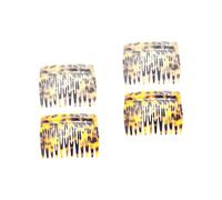 HAPINARY 4pezzi Pettini Per Acetato Con Stampa Leopardo Accessori Retro Francesi Per Donne e Ragazze Per Acconciature Occasioni Formali e Informali