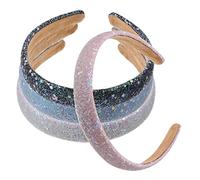 HAPINARY 4pezzi Pz Cerchietti Larghe Glitterati Con Strass Per Ragazze e Donne Fasce Eleganti Per Feste e Spettacoli Comode e Leggere