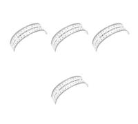 HAPINARY 4pezzi Righello Curvo Per Sopracciglia Plastica Strumento Di Misurazione Professionale Per Microblading Posizionamento Permanente e Radiane Accessorio Flessibile Per Estetiste