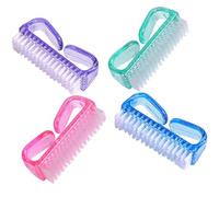 HAPINARY 4pezzi Spazzola Per Unghie Impugnatura Scanalata Da Strumento Per Pulizia Delle Unghie Adatto Per Manicure e Pedicure Rimuove Lo Sporco Altre Aree Del Corpo