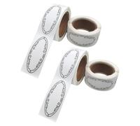 HAPINARY 4Roll Etichette Adesive Ovali per Alimenti in Etichette Rimovibili per Barattoli Mason con Motivo Floreale per Congelatore e Conservazione Scrivibili per Cucina e Ristorante