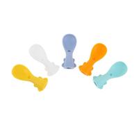 HAPINARY 5 Cucchiai Silicone per Pouch Alimentari Attacco Diretto per Alimentazione Sprechi Materiale e Resistente Al Facili e Adatti Diverse Fasi Svezzamento