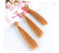 HAPINARY 5 Pezzi 15 Cm Seta Parrucca Per Chioma Lisci Parrucche Per Bambole Fai Da Te Estensioni Per Chioma Trama Per Progetti Scolastici A Casa