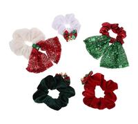 HAPINARY 5 Pezzi Accessori Per Capelli Per Le Vacanze Corda Per Capelli Elastici Scrunchie Portanti Coda Di Cavallo Di Natale