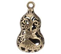 HAPINARY 5 Pezzi Ciondolo Portachiavi in Ottone Vintage a Forma di Zucca Cavo Dorato, Accessorio Fai da Te per Decorazione Chiavi e Auto, Materiale Delicato e Unico