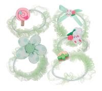 HAPINARY 5 Pezzi Elastici per Chioma Bambina e Plastico, Resistente All'uso Quotidiano, Forma Carina, per Chioma Fini e Acconciature Casual