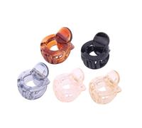 HAPINARY 5 pezzi Fermagli per Mini Clip Octopus in Accessori per Eleganti per Donne e Ragazze Marrone Grigio Rosa Trasparente