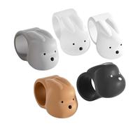 HAPINARY 5 Pezzi Fermaporta Silicone Forma di Coniglio Paracolpi Morbidi e Autoadesivi per Maniglie Protezione Pareti e Ammortizzatori Antiurto per Porte Design Cartone Animato Adatti Varie