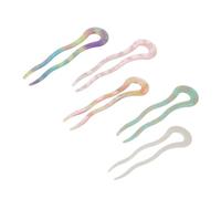 HAPINARY 5 Pezzi Forcine Ondulate U Acetato Color Forchette per Lunghe French Style Accessori Leggeri e Portatili per Acconciature per Eventi e