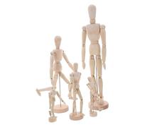 HAPINARY 5 Pezzi Manichini Artisti in Legno Articolati con Supporto Modelli Anatomici Regolabili per Disegno Pittura e Studio Anatomia Umana Manichini per Schizzi e Decorazione Desktop
