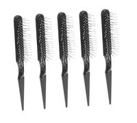 HAPINARY 5 Pezzi Pettine per lo styling a coda di topo Pennello che i capelli Pettine per professionale ABS Black