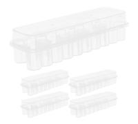 HAPINARY 5 Pezzi Scatola Trasparente per Vial Contenitore Plastica con Chiusura Ermetica per Conservazione Vaccini Organizer Vial per Laboratori e Frigoriferi Supporto per Provette