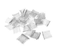 HAPINARY 50 Pezzi Pettini per con Denti in Filo Metallico Fermagli per Sposa Accessori per Acconciature Flessibili e Sicuri per Donne e Eventi Speciali