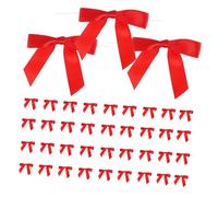 HAPINARY 50pezzi Mini Fiocchi Rosssi in Poliestere Piccoli Fiocchi per Decorazioni Artigianali Nastro per Confezioni Regalo e Te Realizzati in Materiale Affidabile Filo Ferro per