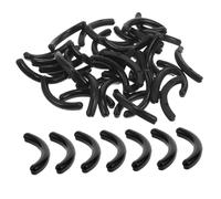 HAPINARY 50pezzi Piegaciglia Cuscinetti di Ricarica in Silicone Lavabili per Mascara Eyeliner o Colla Rimuovere Ciglia Sbavate Nero