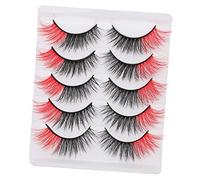 HAPINARY 5paia Ciglia Finte Naturali Colorate Estensioni Per Trucco Con Scatola Riutilizzabili Per Occasioni Speciali e Uso Quotidiano