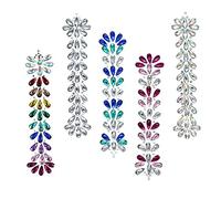 HAPINARY 5pezzi Adesivi Per Viso Cristalli Impermeabili Decorazioni Per Occhi Da Pz Adesivi Diamanti Per Feste Danzanti Travestimenti e Feste in Maschera